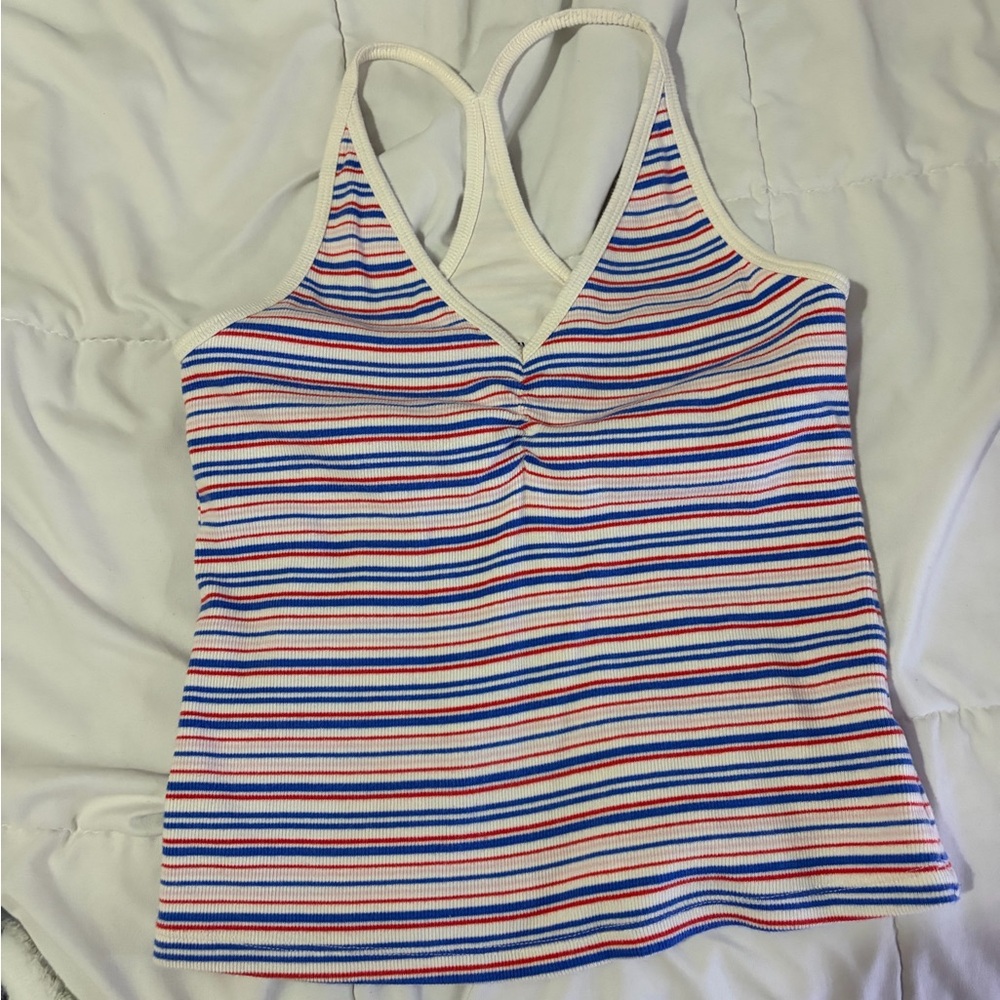 Old Navy Striped V-Neck Tank Top